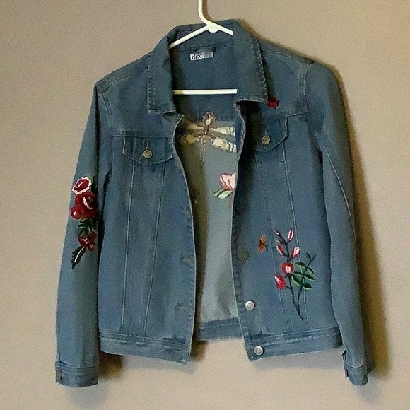 Dex embroidered denim jacket - Picture 1 of 3